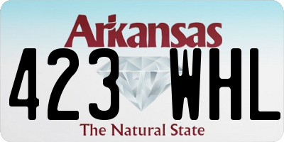 AR license plate 423WHL