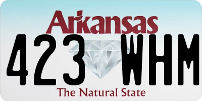 AR license plate 423WHM