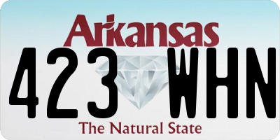 AR license plate 423WHN