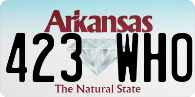 AR license plate 423WHO