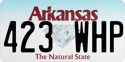 AR license plate 423WHP