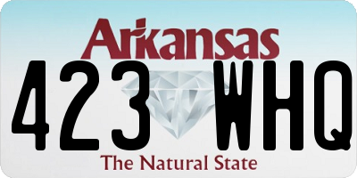 AR license plate 423WHQ