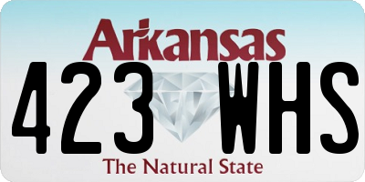 AR license plate 423WHS