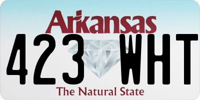 AR license plate 423WHT
