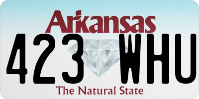 AR license plate 423WHU