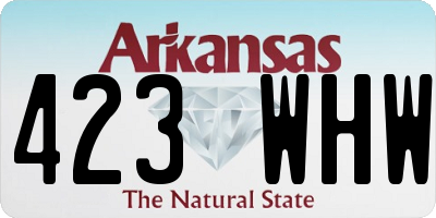 AR license plate 423WHW