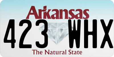 AR license plate 423WHX