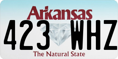 AR license plate 423WHZ