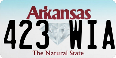 AR license plate 423WIA