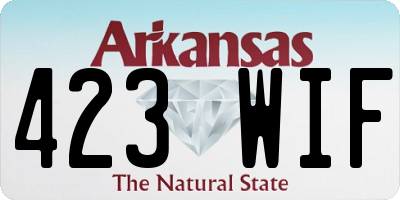 AR license plate 423WIF