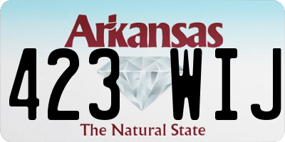 AR license plate 423WIJ
