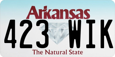 AR license plate 423WIK
