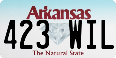 AR license plate 423WIL