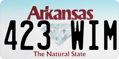 AR license plate 423WIM