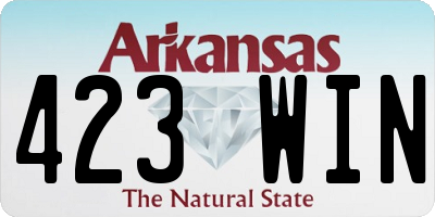 AR license plate 423WIN
