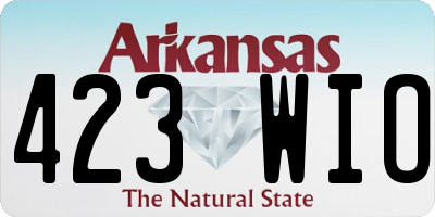 AR license plate 423WIO