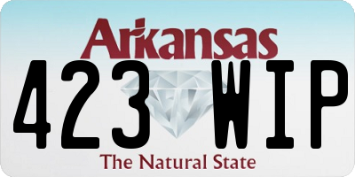 AR license plate 423WIP