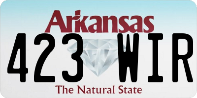 AR license plate 423WIR