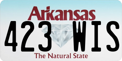 AR license plate 423WIS