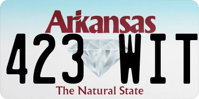 AR license plate 423WIT