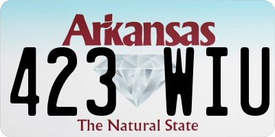 AR license plate 423WIU