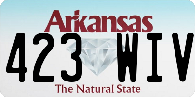 AR license plate 423WIV