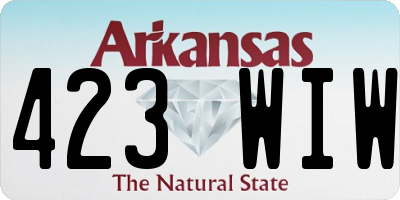 AR license plate 423WIW