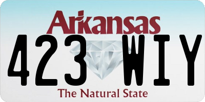 AR license plate 423WIY