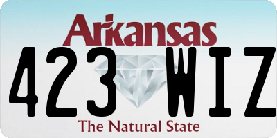 AR license plate 423WIZ