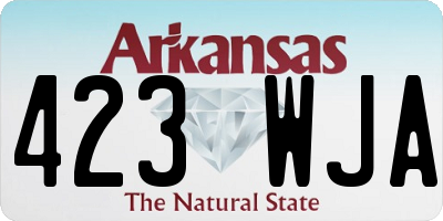 AR license plate 423WJA