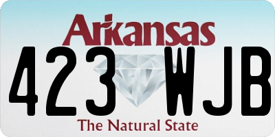 AR license plate 423WJB