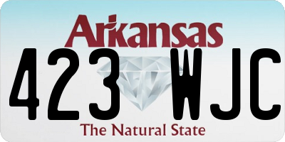 AR license plate 423WJC