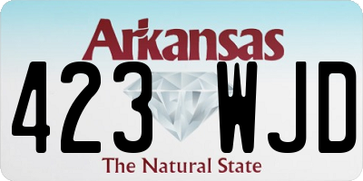 AR license plate 423WJD