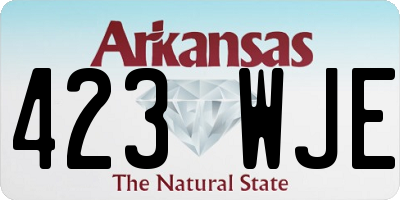 AR license plate 423WJE