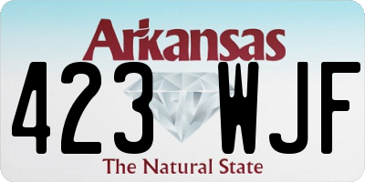 AR license plate 423WJF