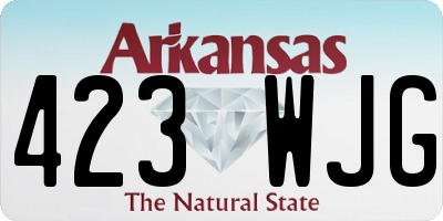 AR license plate 423WJG