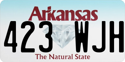 AR license plate 423WJH