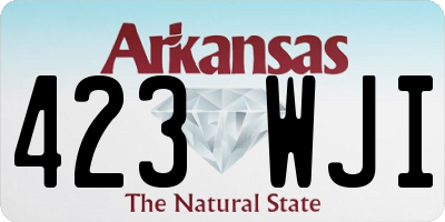 AR license plate 423WJI