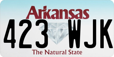 AR license plate 423WJK