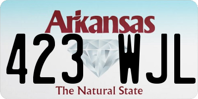 AR license plate 423WJL
