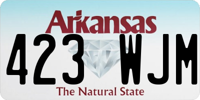 AR license plate 423WJM