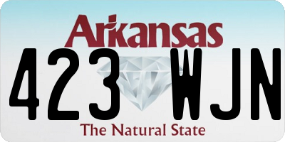 AR license plate 423WJN