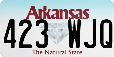 AR license plate 423WJQ