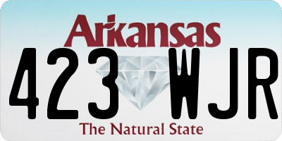 AR license plate 423WJR