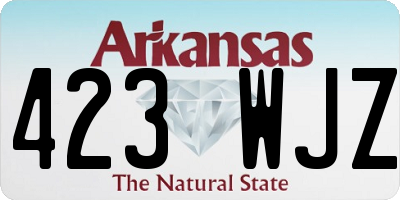 AR license plate 423WJZ
