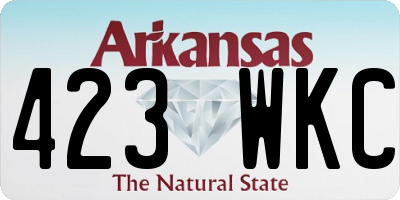 AR license plate 423WKC