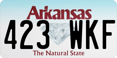 AR license plate 423WKF