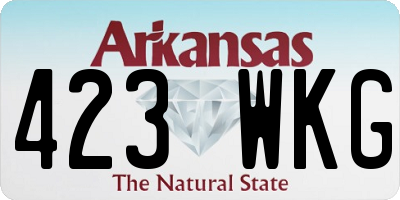 AR license plate 423WKG