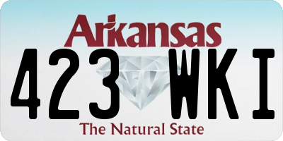 AR license plate 423WKI