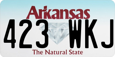 AR license plate 423WKJ